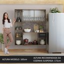 Ver imagem 6 de Armário de Cozinha Compacta 120cm Rustic/Preto Easy Madesa