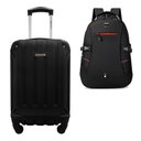 Ver imagem 1 de Kit Mala de Viagem Bordo Tamanho Pp Rígida em Abs Cadeado Segredo Rodas 360º Gladiador A5mb2 com Moc