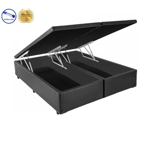Base Box Baú Casal Bipartido Belos Sonhos Sintético Cinza 49x138x188