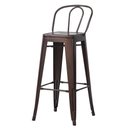 Ver imagem 2 de Kit 4 Banquetas Altas Anm6990b Iron Tolix Titan Anima Office Encosto Alto Bronze