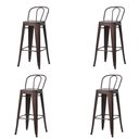Ver imagem 1 de Kit 4 Banquetas Altas Anm6990b Iron Tolix Titan Anima Office Encosto Alto Bronze