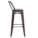 Ver imagem 3 de Kit 4 Banquetas Altas Anm6990b Iron Tolix Titan Anima Office Encosto Alto Bronze