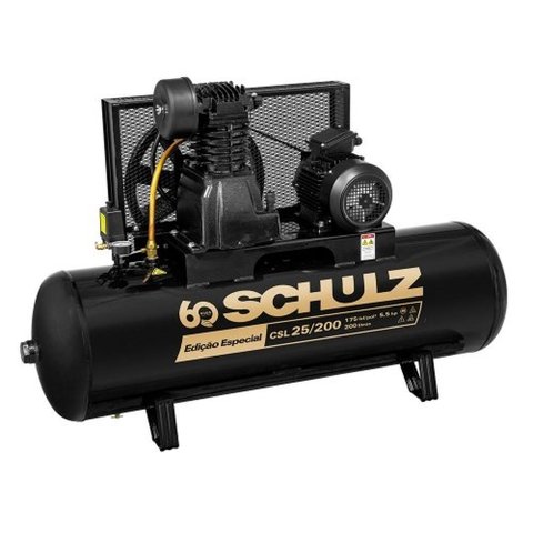 Compressor Schulz Csl25br 200l 5 Cv Ip55 175 Lbs Trifásico