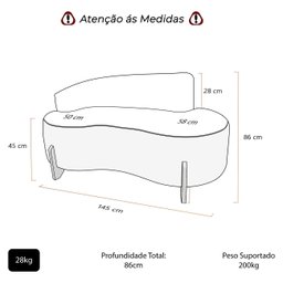 Kit Sofá Orgânico Feijão com Poltrona Pé de Madeira Bouclé Minimalista - 6