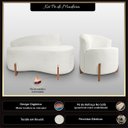 Ver imagem 2 de Kit Sofá Orgânico Feijão com Poltrona Pé de Madeira Bouclé Minimalista