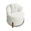 Ver imagem 5 de Kit Sofá Orgânico Feijão com Poltrona Pé de Madeira Bouclé Minimalista