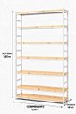 Ver imagem 4 de Estante Multiuso Organizador Livreiro Estilo Industrial 180x160 Branco Natural