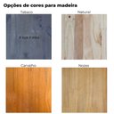Ver imagem 4 de Rack de TV de Madeira Pinus com Estante 6 Prateleiras Linea Tabaco