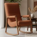 Ver imagem 2 de Poltrona de Amamentação com Balanço Sona D02 Bouclê Terracota B-125 - Lyam Decor