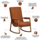 Ver imagem 4 de Poltrona de Amamentação com Balanço Sona D02 Bouclê Terracota B-125 - Lyam Decor