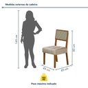 Ver imagem 3 de Conjunto Sala de Jantar Mesa 180cm com 8 Cadeiras Liz Bege/Cinamomo/Off White