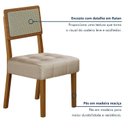 Ver imagem 6 de Conjunto Sala de Jantar Mesa 180cm com 8 Cadeiras Liz Bege/Cinamomo/Off White