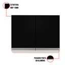Ver imagem 6 de Kit 2 Armários Aéreo de Cozinha Lavanderia 02 Portas Eva Branco e Preto 80 cm - D’Rossi