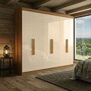 Ver imagem 1 de Guarda-Roupa Casal 6 Portas 2 Gavetas 100% MDF Bege Albert