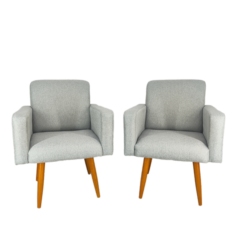 Kit 2 Poltronas Estar Cadeira Decorativa Escritório Recepção Sala - Papirre Decor