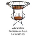 Ver imagem 3 de Fruteira 2 Andares Oval Pequena:preto