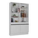 Ver imagem 1 de Armário/Estante Escritório 2 Portas Multimóveis MP7000 Branco/Preto