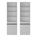 Ver imagem 5 de Armário/Estante Escritório 2 Portas Multimóveis MP7000 Branco/Preto