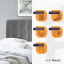 Ver imagem 3 de Cabeceira Cama Box King 195cm Suede Velut Cinza - King House