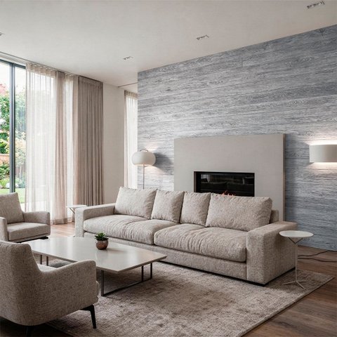 Kit 10 Placas Adesiva Revestimento para Parede Cinza Urbano