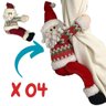 Kit 04 Papai Noel Segura Cortina Boneco Pendurado na Cortina - 1