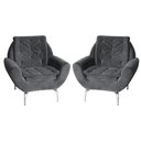 Ver imagem 2 de Kit 2 Poltronas Decorativa Glória - Veludo Chumbo