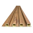 Ver imagem 1 de Painéis Ripados Wpc 18mm Freijó 280x16cm - Revestimento Decorativo Parede Sala Quarto Cozinha