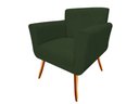 Ver imagem 3 de Kit Namoradeira + 1 Poltrona Decorativa Sabrina Suede Verde Pés Madeira Mz Decor