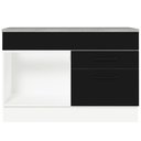 Ver imagem 7 de Balcão de Pia Cozinha 1 Porta e 2 Gavetas (Com Tampo) Branco/Preto Agata Madesa