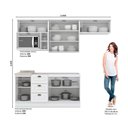 Ver imagem 4 de Cozinha Completa Americana (3 Aéreos, 2 Balcões, 1 Nicho, 1 Complemento) 7 Peças Branco - Henn