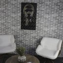 Ver imagem 4 de Adesivo de Parede Tijolo À Vista Cinza Escuro Impermeável Lavável 3d para Quarto e Sala