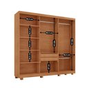 Ver imagem 4 de Guarda Roupa Casal Roma 100 Mdf 6 Portas e 2 Gavetas com Pés