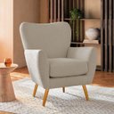 Ver imagem 1 de Poltrona Decorativa Luxo Moderna Sala de Estar Recepção Amélia Linho