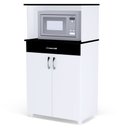 Ver imagem 2 de Balcão Cozinha Micro-ondas Multiuso Carina 2 Portas e 1 Gaveta Flex Branco - Desk Design