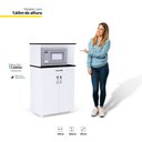 Ver imagem 4 de Balcão Cozinha Micro-ondas Multiuso Carina 2 Portas e 1 Gaveta Flex Branco - Desk Design