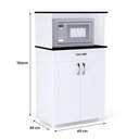 Ver imagem 5 de Balcão Cozinha Micro-ondas Multiuso Carina 2 Portas e 1 Gaveta Flex Branco - Desk Design