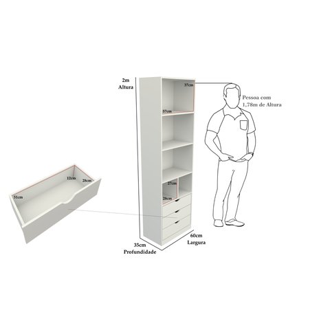 Armário Colmeia Mirela M16 100% Mdf (closet Lojas Expositor) VETORIAL MÓVEIS