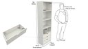 Ver imagem 1 de Armário Colmeia Mirela M16 100% Mdf (closet Lojas Expositor) VETORIAL MÓVEIS