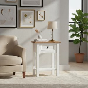 Aparador 1 Gaveta Madeira Maciça Branco