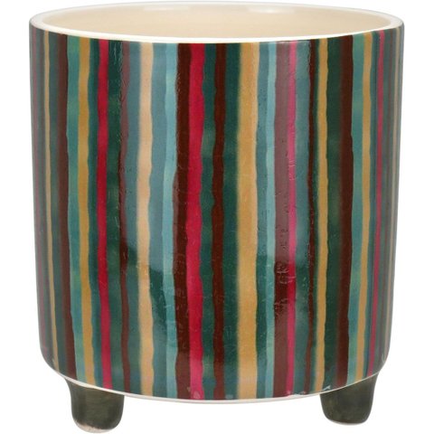 Cachepô de Cerâmica Color 15x14x14cm Vaso Plantas Jardim Sala Suculenta Flores