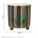 Ver imagem 5 de Cachepô de Cerâmica Color 15x14x14cm Vaso Plantas Jardim Sala Suculenta Flores