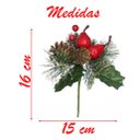 Ver imagem 2 de Kit 6 Ramos Pera Decoração de Natal Artificial com Brilho 16cm