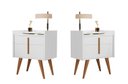 Ver imagem 1 de Kit 2 Mesa de Cabeceira 1 Gaveta 1 Porta Pés Palito 1188 Davi Branco - Comprar Moveis em Casa