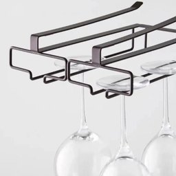 Suporte Duplo Copos Organizador de Taças Vinho Armario de Encaixe Porta Copo Gin Cozinha Armario Sus - 5