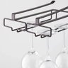 Suporte Duplo Copos Organizador de Taças Vinho Armario de Encaixe Porta Copo Gin Cozinha Armario Sus - 5