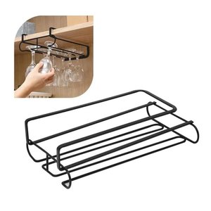 Suporte Duplo Copos Organizador de Taças Vinho Armario de Encaixe Porta Copo Gin Cozinha Armario Sus
