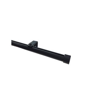 Kit Varão Trilho Suisso Deslizante Wave  28mm 2,5m -Preto