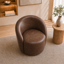 Ver imagem 5 de Poltrona Decorativa Yara Base Giratória Corino Modena Sala Estar Quarto Recepção Confortável