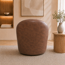 Ver imagem 3 de Poltrona Decorativa Yara Base Giratória Corino Modena Sala Estar Quarto Recepção Confortável