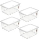 Ver imagem 1 de Kit 4 Caixas Organizadoras 15l de Plástico com Tampa My Closet Ordene Multiuso Retangulares